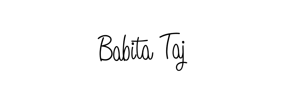 How to make Babita Taj signature? Angelique-Rose-font-FFP is a professional autograph style. Create handwritten signature for Babita Taj name. Babita Taj signature style 5 images and pictures png