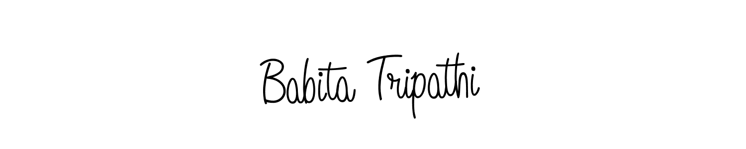 Design your own signature with our free online signature maker. With this signature software, you can create a handwritten (Angelique-Rose-font-FFP) signature for name Babita Tripathi. Babita Tripathi signature style 5 images and pictures png