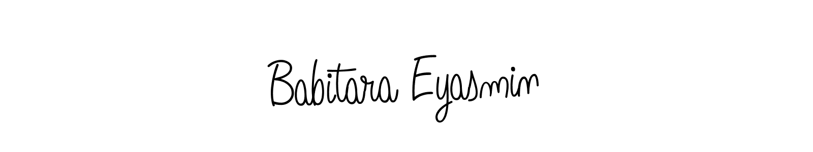 How to make Babitara Eyasmin signature? Angelique-Rose-font-FFP is a professional autograph style. Create handwritten signature for Babitara Eyasmin name. Babitara Eyasmin signature style 5 images and pictures png