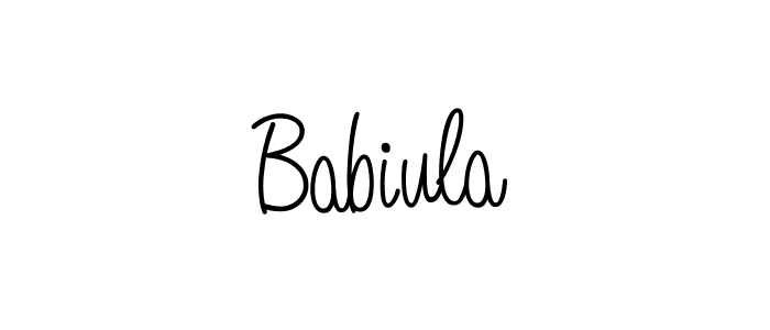 The best way (Angelique-Rose-font-FFP) to make a short signature is to pick only two or three words in your name. The name Babiula include a total of six letters. For converting this name. Babiula signature style 5 images and pictures png