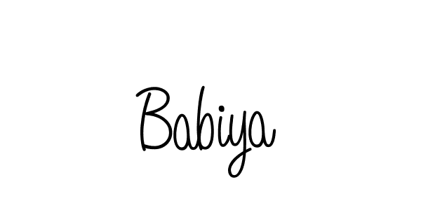 How to Draw Babiya signature style? Angelique-Rose-font-FFP is a latest design signature styles for name Babiya. Babiya signature style 5 images and pictures png