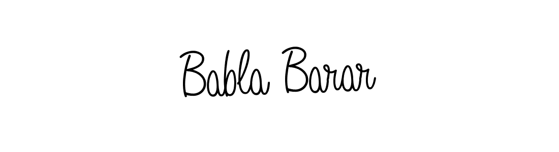 How to make Babla Barar name signature. Use Angelique-Rose-font-FFP style for creating short signs online. This is the latest handwritten sign. Babla Barar signature style 5 images and pictures png