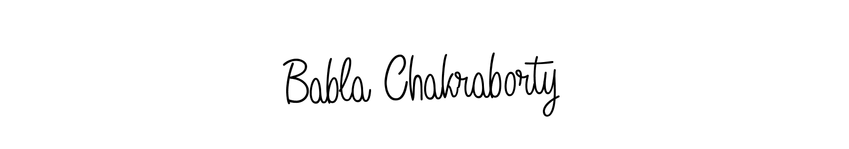 Create a beautiful signature design for name Babla Chakraborty. With this signature (Angelique-Rose-font-FFP) fonts, you can make a handwritten signature for free. Babla Chakraborty signature style 5 images and pictures png