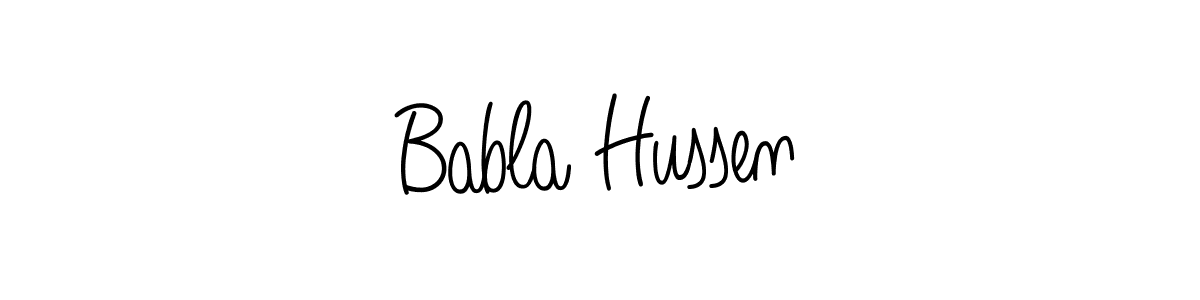 Use a signature maker to create a handwritten signature online. With this signature software, you can design (Angelique-Rose-font-FFP) your own signature for name Babla Hussen. Babla Hussen signature style 5 images and pictures png