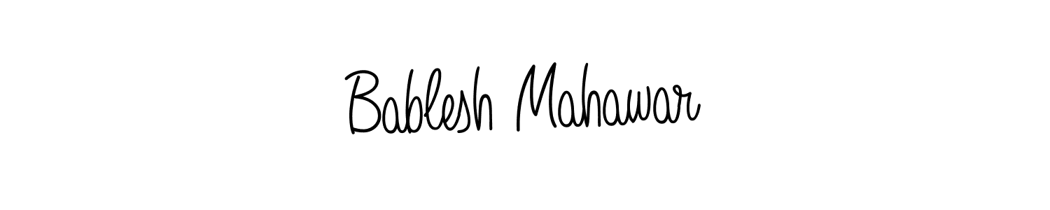 How to make Bablesh Mahawar signature? Angelique-Rose-font-FFP is a professional autograph style. Create handwritten signature for Bablesh Mahawar name. Bablesh Mahawar signature style 5 images and pictures png