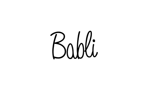 The best way (Angelique-Rose-font-FFP) to make a short signature is to pick only two or three words in your name. The name Babli include a total of six letters. For converting this name. Babli signature style 5 images and pictures png
