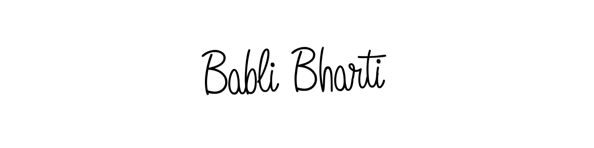 It looks lik you need a new signature style for name Babli Bharti. Design unique handwritten (Angelique-Rose-font-FFP) signature with our free signature maker in just a few clicks. Babli Bharti signature style 5 images and pictures png