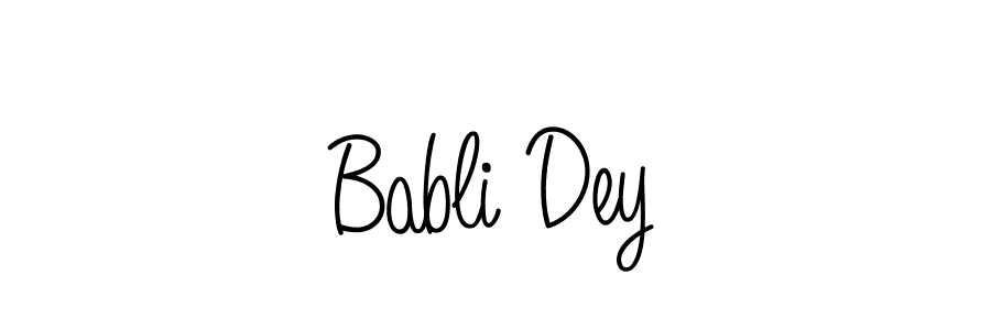 Create a beautiful signature design for name Babli Dey. With this signature (Angelique-Rose-font-FFP) fonts, you can make a handwritten signature for free. Babli Dey signature style 5 images and pictures png