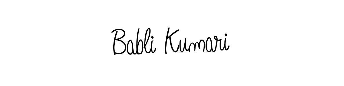 Once you've used our free online signature maker to create your best signature Angelique-Rose-font-FFP style, it's time to enjoy all of the benefits that Babli Kumari name signing documents. Babli Kumari signature style 5 images and pictures png