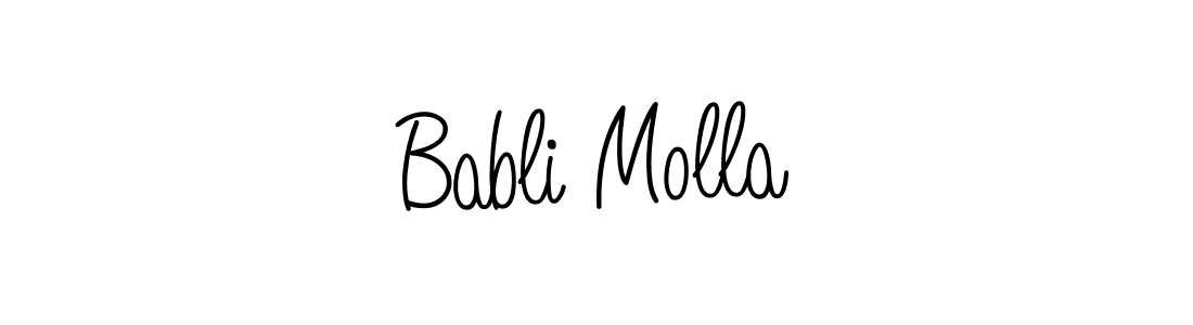 if you are searching for the best signature style for your name Babli Molla. so please give up your signature search. here we have designed multiple signature styles  using Angelique-Rose-font-FFP. Babli Molla signature style 5 images and pictures png