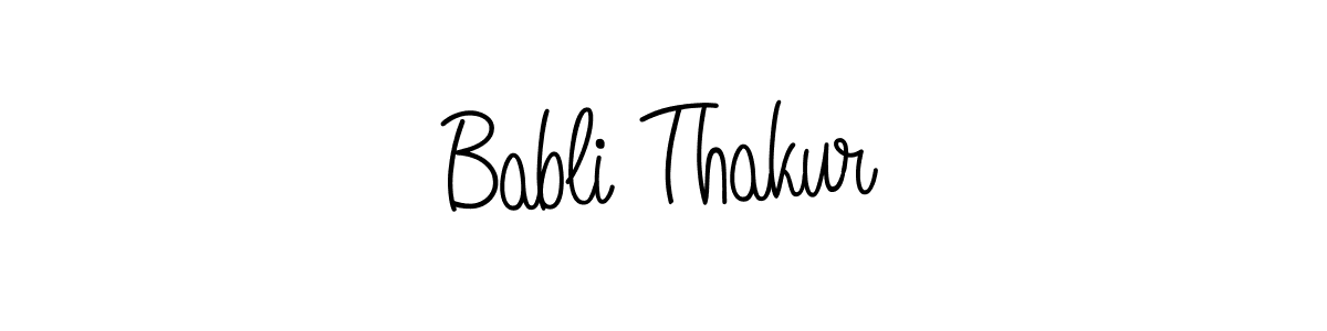 Make a beautiful signature design for name Babli Thakur. With this signature (Angelique-Rose-font-FFP) style, you can create a handwritten signature for free. Babli Thakur signature style 5 images and pictures png