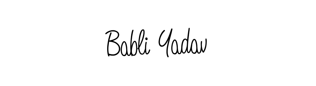 How to make Babli Yadav signature? Angelique-Rose-font-FFP is a professional autograph style. Create handwritten signature for Babli Yadav name. Babli Yadav signature style 5 images and pictures png
