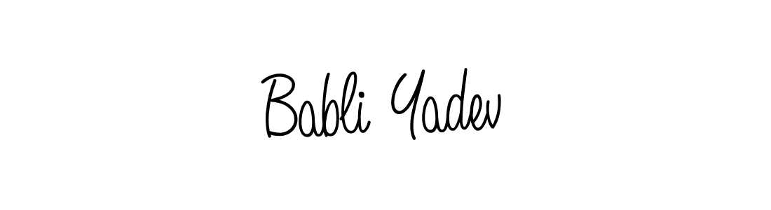 How to make Babli Yadev signature? Angelique-Rose-font-FFP is a professional autograph style. Create handwritten signature for Babli Yadev name. Babli Yadev signature style 5 images and pictures png