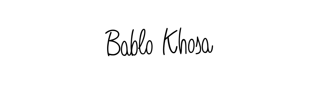 How to make Bablo Khosa signature? Angelique-Rose-font-FFP is a professional autograph style. Create handwritten signature for Bablo Khosa name. Bablo Khosa signature style 5 images and pictures png
