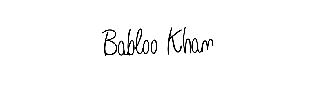 Use a signature maker to create a handwritten signature online. With this signature software, you can design (Angelique-Rose-font-FFP) your own signature for name Babloo Khan. Babloo Khan signature style 5 images and pictures png
