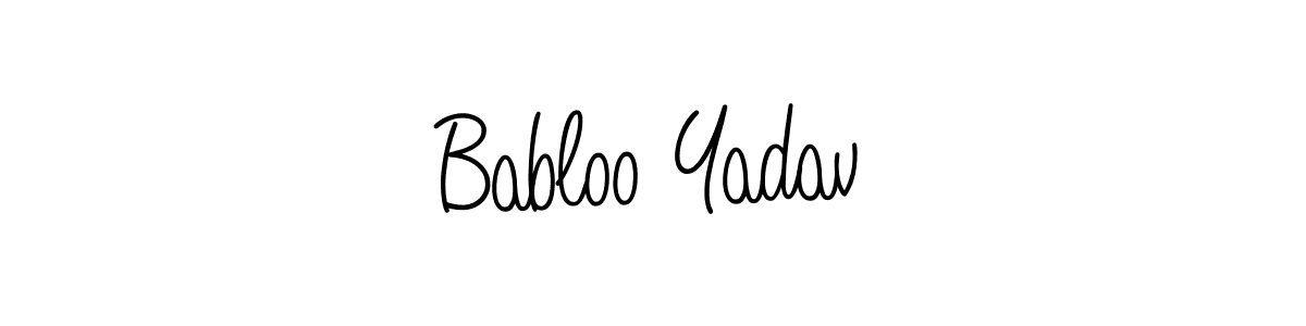 How to make Babloo Yadav name signature. Use Angelique-Rose-font-FFP style for creating short signs online. This is the latest handwritten sign. Babloo Yadav signature style 5 images and pictures png