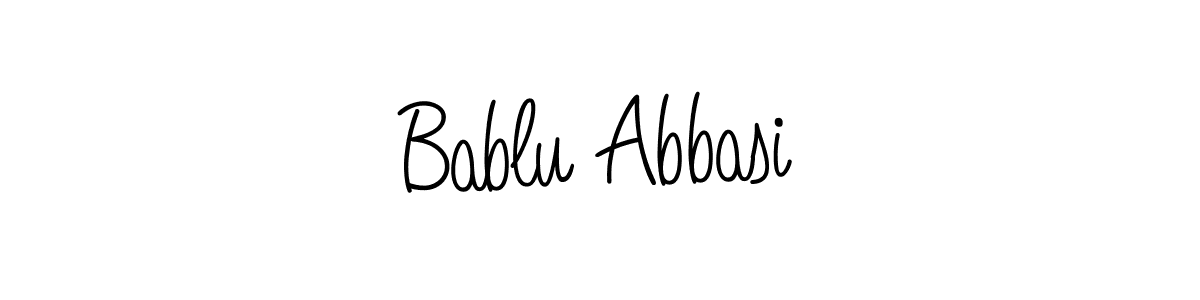You should practise on your own different ways (Angelique-Rose-font-FFP) to write your name (Bablu Abbasi) in signature. don't let someone else do it for you. Bablu Abbasi signature style 5 images and pictures png