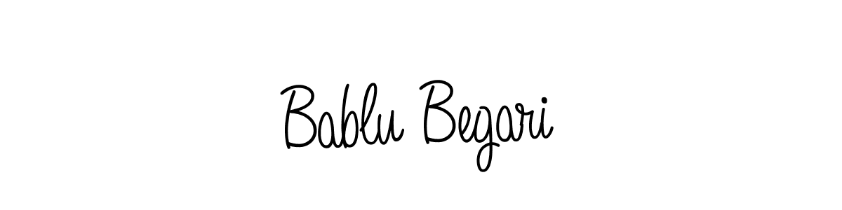 How to make Bablu Begari name signature. Use Angelique-Rose-font-FFP style for creating short signs online. This is the latest handwritten sign. Bablu Begari signature style 5 images and pictures png