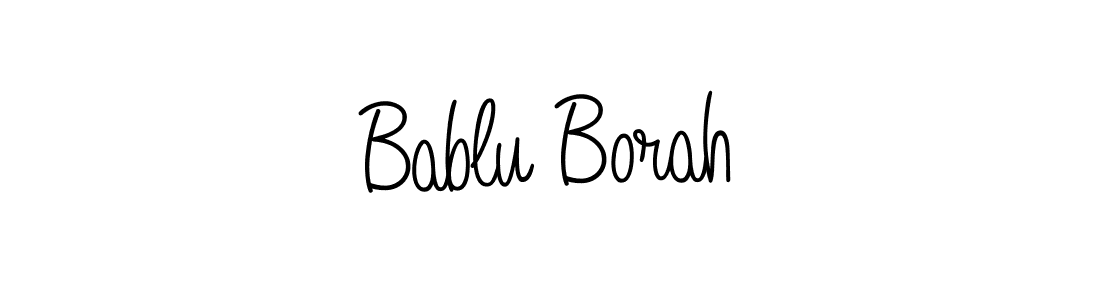 Bablu Borah stylish signature style. Best Handwritten Sign (Angelique-Rose-font-FFP) for my name. Handwritten Signature Collection Ideas for my name Bablu Borah. Bablu Borah signature style 5 images and pictures png