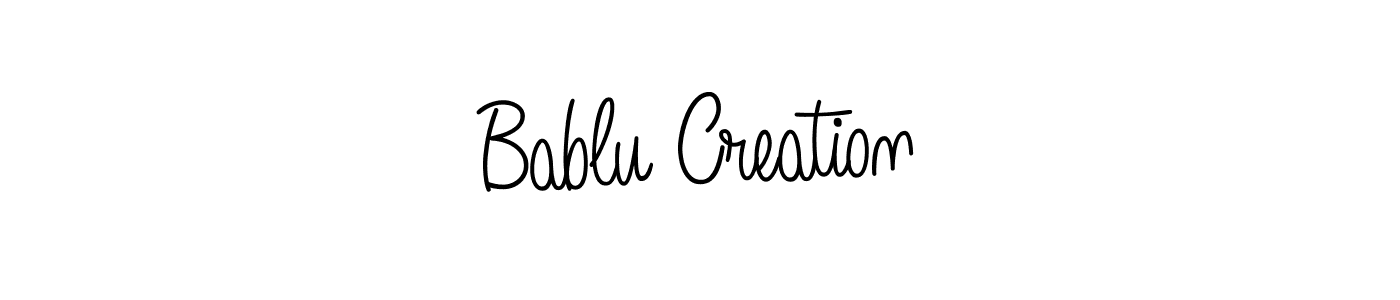 How to make Bablu Creation name signature. Use Angelique-Rose-font-FFP style for creating short signs online. This is the latest handwritten sign. Bablu Creation signature style 5 images and pictures png
