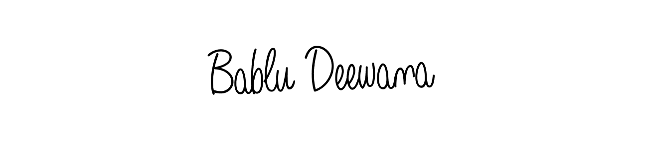 Make a beautiful signature design for name Bablu Deewana. With this signature (Angelique-Rose-font-FFP) style, you can create a handwritten signature for free. Bablu Deewana signature style 5 images and pictures png