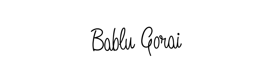 Bablu Gorai stylish signature style. Best Handwritten Sign (Angelique-Rose-font-FFP) for my name. Handwritten Signature Collection Ideas for my name Bablu Gorai. Bablu Gorai signature style 5 images and pictures png