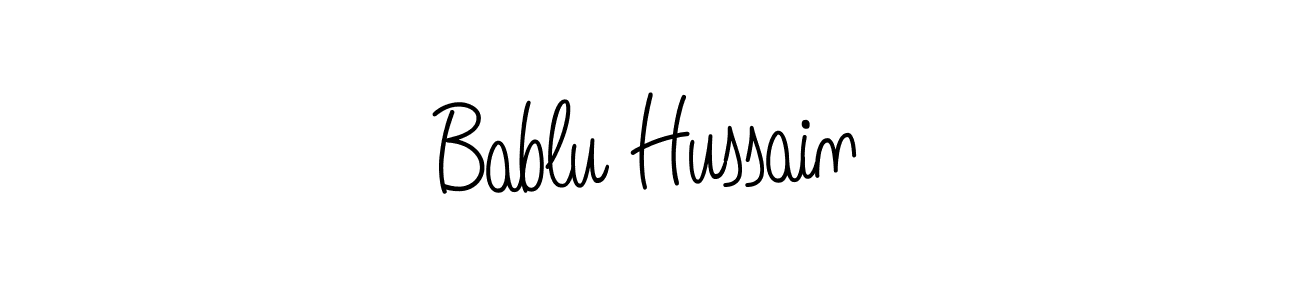 How to make Bablu Hussain name signature. Use Angelique-Rose-font-FFP style for creating short signs online. This is the latest handwritten sign. Bablu Hussain signature style 5 images and pictures png