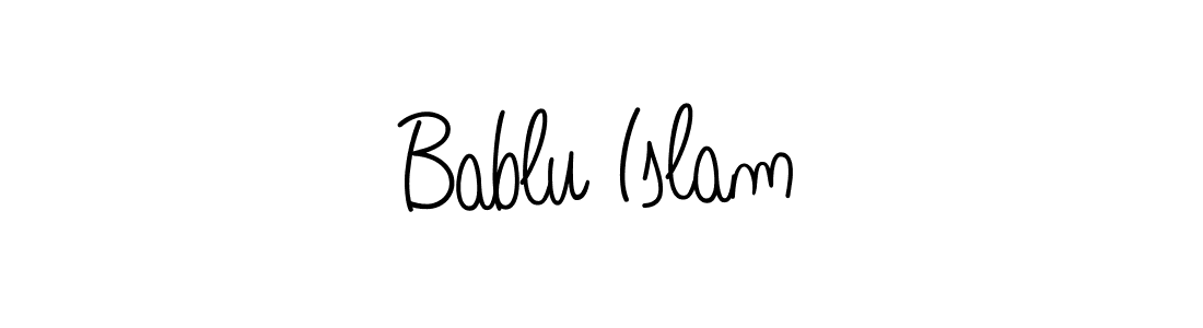 Use a signature maker to create a handwritten signature online. With this signature software, you can design (Angelique-Rose-font-FFP) your own signature for name Bablu Islam. Bablu Islam signature style 5 images and pictures png