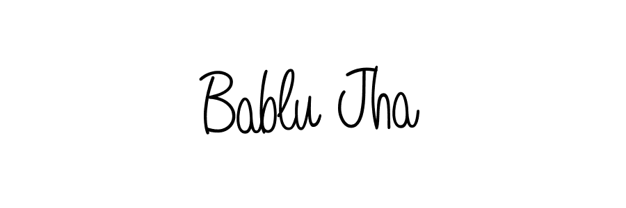 Bablu Jha stylish signature style. Best Handwritten Sign (Angelique-Rose-font-FFP) for my name. Handwritten Signature Collection Ideas for my name Bablu Jha. Bablu Jha signature style 5 images and pictures png