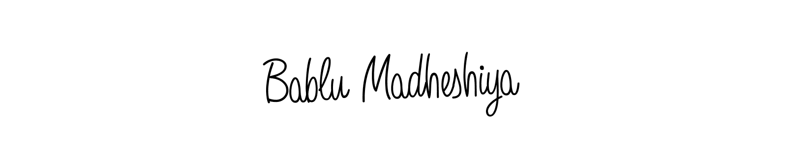 How to Draw Bablu Madheshiya signature style? Angelique-Rose-font-FFP is a latest design signature styles for name Bablu Madheshiya. Bablu Madheshiya signature style 5 images and pictures png