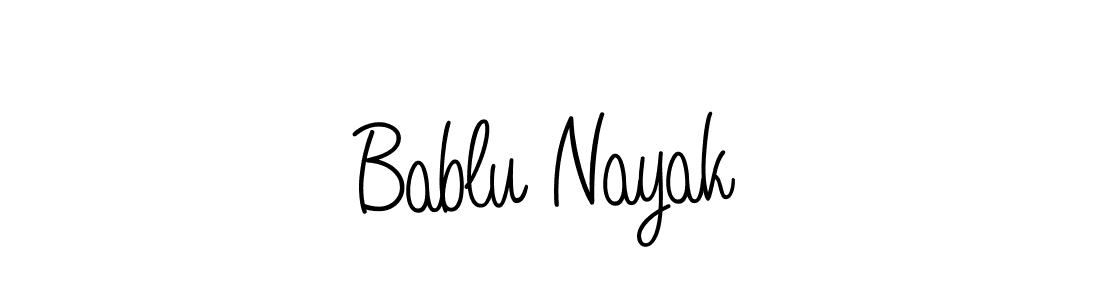 You should practise on your own different ways (Angelique-Rose-font-FFP) to write your name (Bablu Nayak) in signature. don't let someone else do it for you. Bablu Nayak signature style 5 images and pictures png