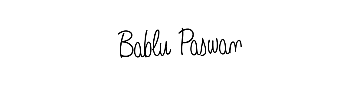 Make a beautiful signature design for name Bablu Paswan. With this signature (Angelique-Rose-font-FFP) style, you can create a handwritten signature for free. Bablu Paswan signature style 5 images and pictures png