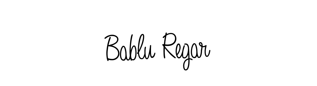 Use a signature maker to create a handwritten signature online. With this signature software, you can design (Angelique-Rose-font-FFP) your own signature for name Bablu Regar. Bablu Regar signature style 5 images and pictures png