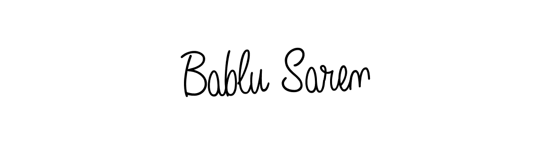 Make a beautiful signature design for name Bablu Saren. With this signature (Angelique-Rose-font-FFP) style, you can create a handwritten signature for free. Bablu Saren signature style 5 images and pictures png