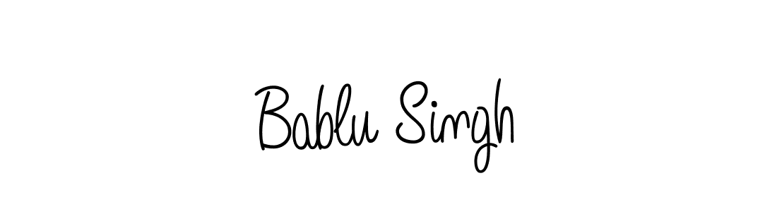 How to make Bablu Singh name signature. Use Angelique-Rose-font-FFP style for creating short signs online. This is the latest handwritten sign. Bablu Singh signature style 5 images and pictures png