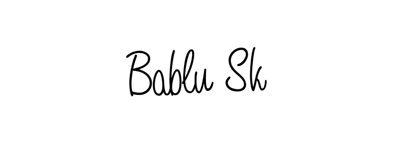 Design your own signature with our free online signature maker. With this signature software, you can create a handwritten (Angelique-Rose-font-FFP) signature for name Bablu Sk. Bablu Sk signature style 5 images and pictures png