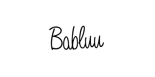 The best way (Angelique-Rose-font-FFP) to make a short signature is to pick only two or three words in your name. The name Babluu include a total of six letters. For converting this name. Babluu signature style 5 images and pictures png