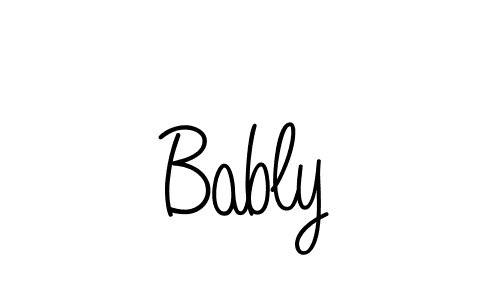 Design your own signature with our free online signature maker. With this signature software, you can create a handwritten (Angelique-Rose-font-FFP) signature for name Bably. Bably signature style 5 images and pictures png