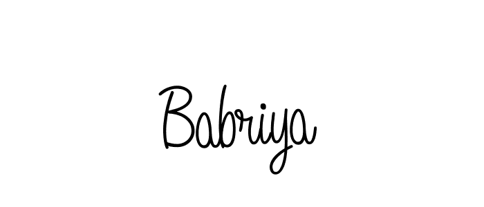 Create a beautiful signature design for name Babriya. With this signature (Angelique-Rose-font-FFP) fonts, you can make a handwritten signature for free. Babriya signature style 5 images and pictures png