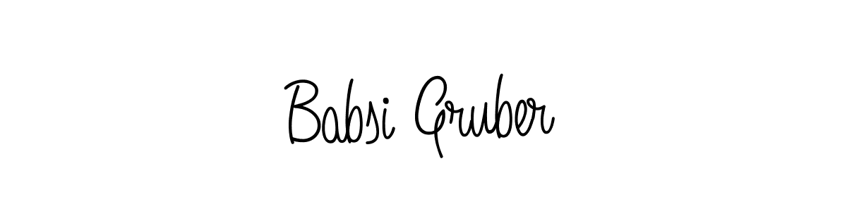 The best way (Angelique-Rose-font-FFP) to make a short signature is to pick only two or three words in your name. The name Babsi Gruber include a total of six letters. For converting this name. Babsi Gruber signature style 5 images and pictures png
