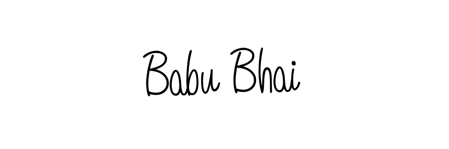 How to make Babu Bhai name signature. Use Angelique-Rose-font-FFP style for creating short signs online. This is the latest handwritten sign. Babu Bhai signature style 5 images and pictures png