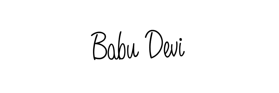 Create a beautiful signature design for name Babu Devi. With this signature (Angelique-Rose-font-FFP) fonts, you can make a handwritten signature for free. Babu Devi signature style 5 images and pictures png