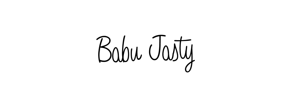 Use a signature maker to create a handwritten signature online. With this signature software, you can design (Angelique-Rose-font-FFP) your own signature for name Babu Jasty. Babu Jasty signature style 5 images and pictures png