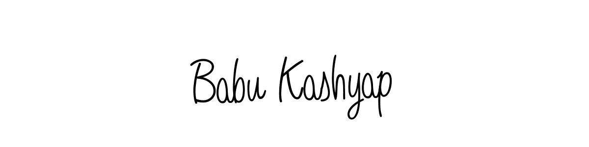 Create a beautiful signature design for name Babu Kashyap. With this signature (Angelique-Rose-font-FFP) fonts, you can make a handwritten signature for free. Babu Kashyap signature style 5 images and pictures png
