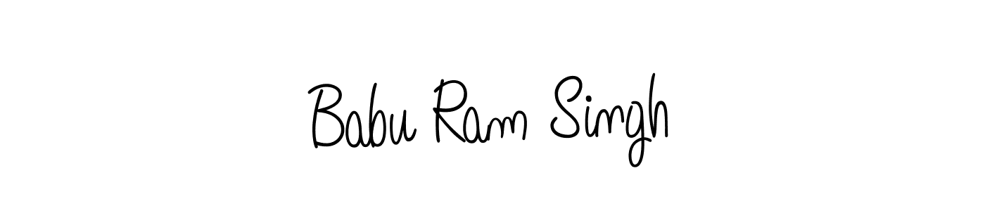 How to make Babu Ram Singh name signature. Use Angelique-Rose-font-FFP style for creating short signs online. This is the latest handwritten sign. Babu Ram Singh signature style 5 images and pictures png