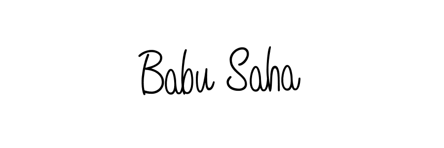 Babu Saha stylish signature style. Best Handwritten Sign (Angelique-Rose-font-FFP) for my name. Handwritten Signature Collection Ideas for my name Babu Saha. Babu Saha signature style 5 images and pictures png