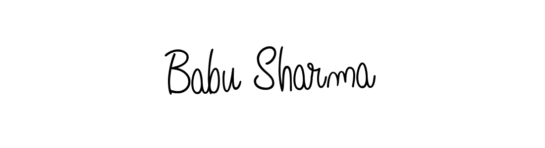You should practise on your own different ways (Angelique-Rose-font-FFP) to write your name (Babu Sharma) in signature. don't let someone else do it for you. Babu Sharma signature style 5 images and pictures png