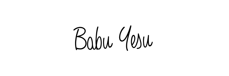 You should practise on your own different ways (Angelique-Rose-font-FFP) to write your name (Babu Yesu) in signature. don't let someone else do it for you. Babu Yesu signature style 5 images and pictures png