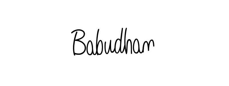 Make a beautiful signature design for name Babudhan. With this signature (Angelique-Rose-font-FFP) style, you can create a handwritten signature for free. Babudhan signature style 5 images and pictures png