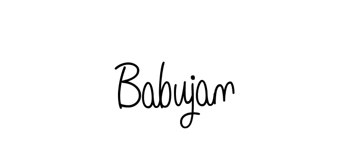 Make a beautiful signature design for name Babujan. With this signature (Angelique-Rose-font-FFP) style, you can create a handwritten signature for free. Babujan signature style 5 images and pictures png